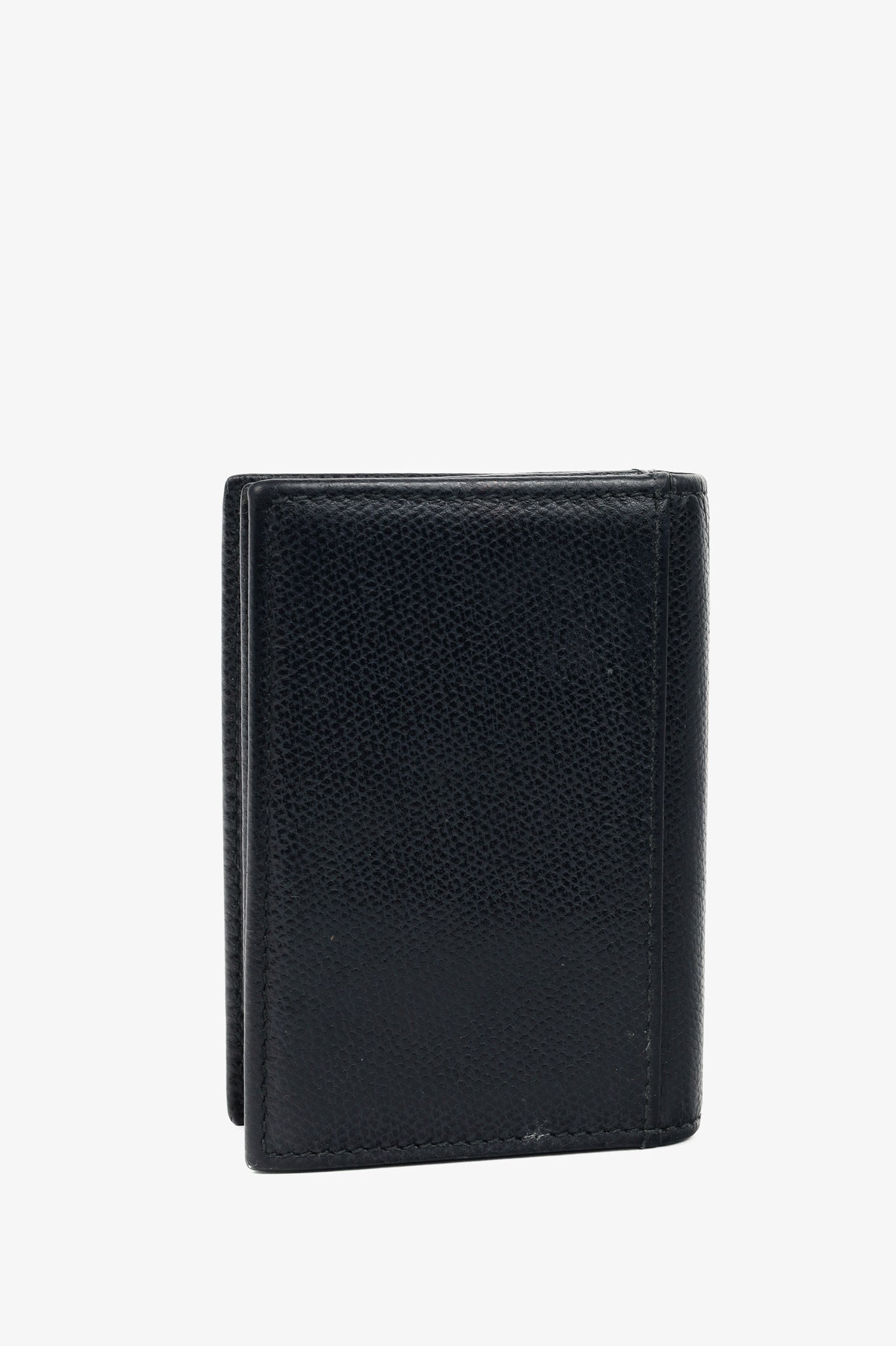 Tiffany & Co. Black Grained-Leather Bifold Card Holder