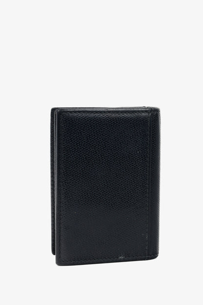 Tiffany & Co. Black Grained-Leather Bifold Card Holder