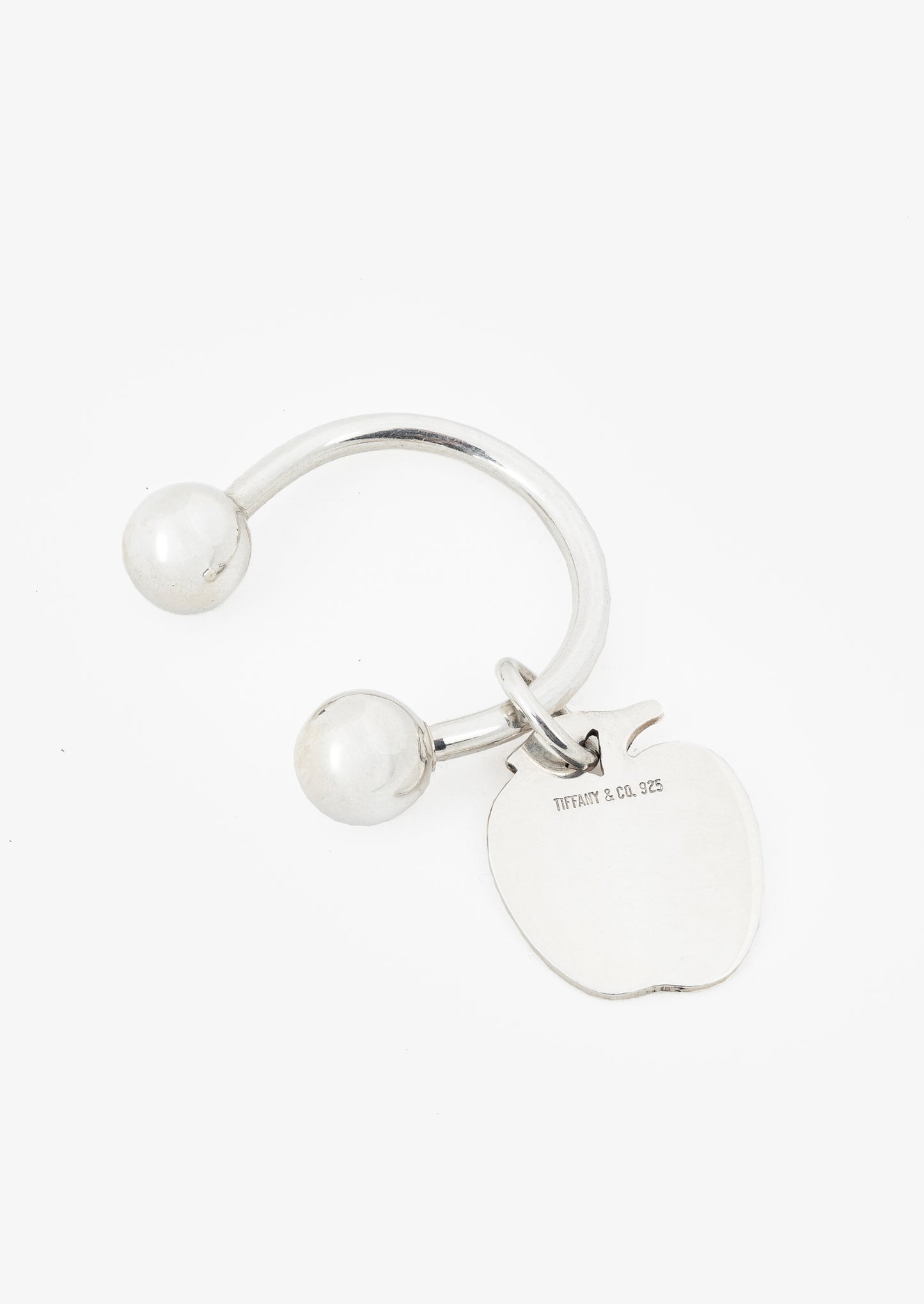 Tiffany & Co. Sterling Silver Apple Tag Key Ring