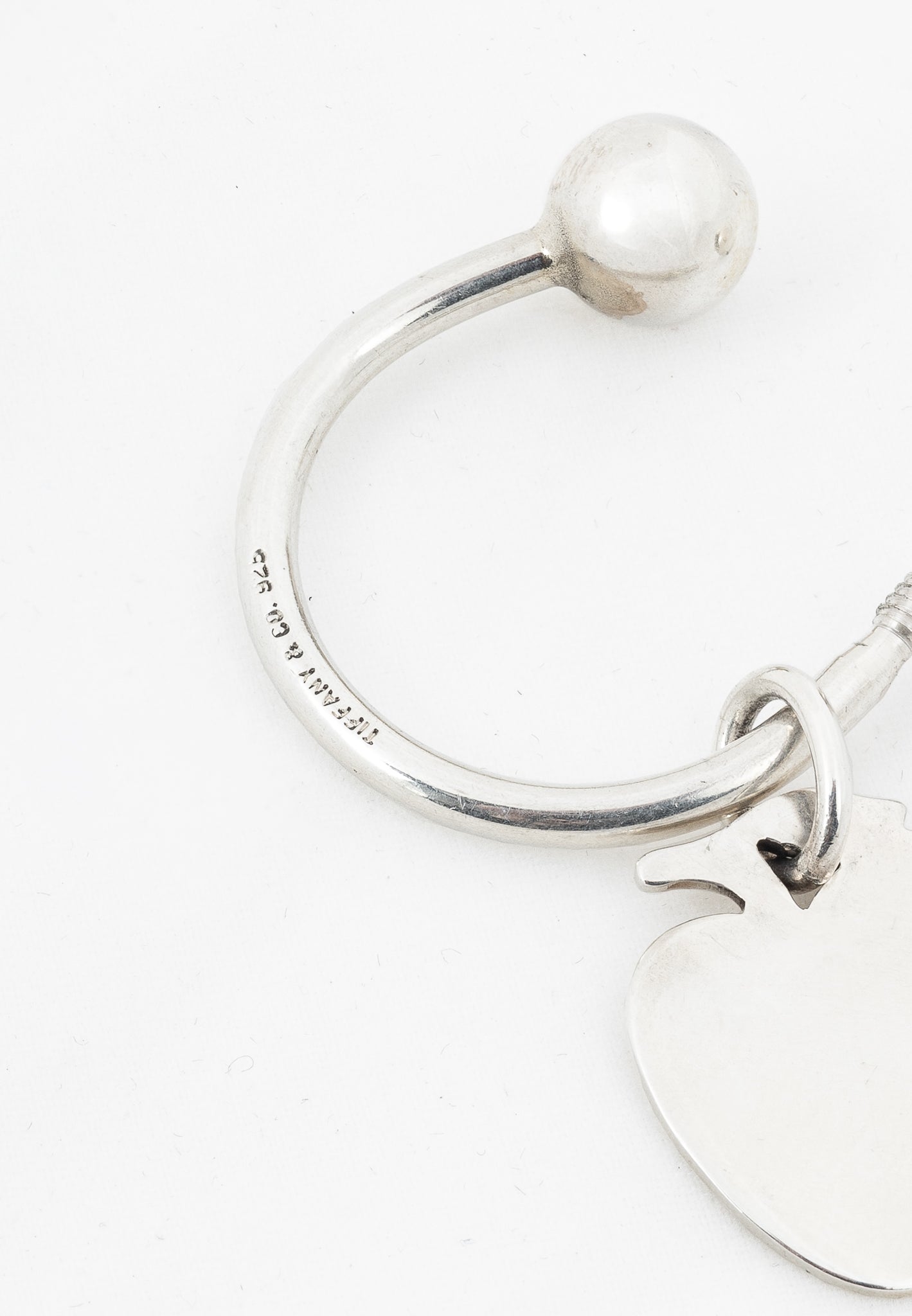 Tiffany & Co. Sterling Silver Apple Tag Key Ring