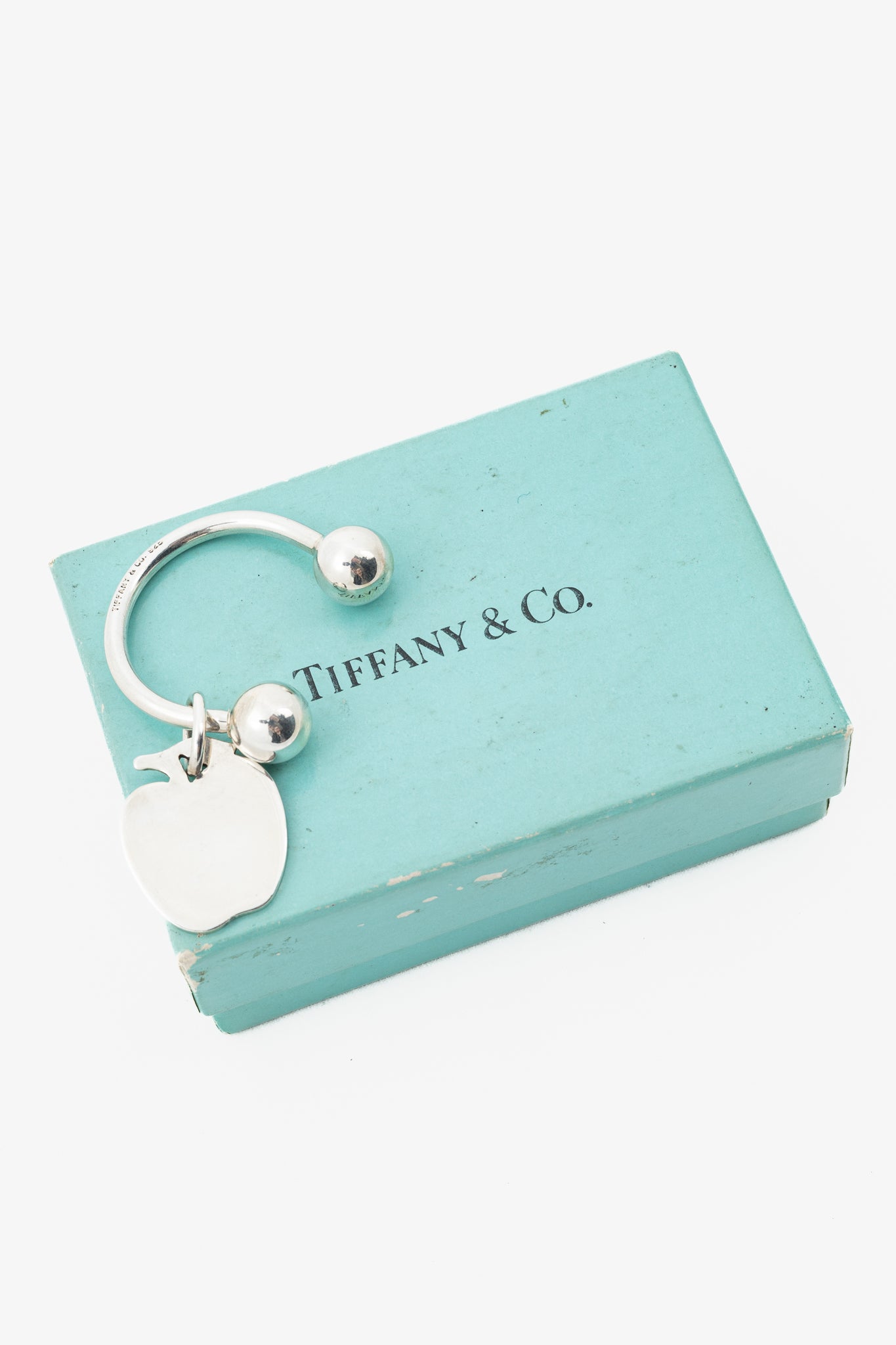 Tiffany & Co. Sterling Silver Apple Tag Key Ring