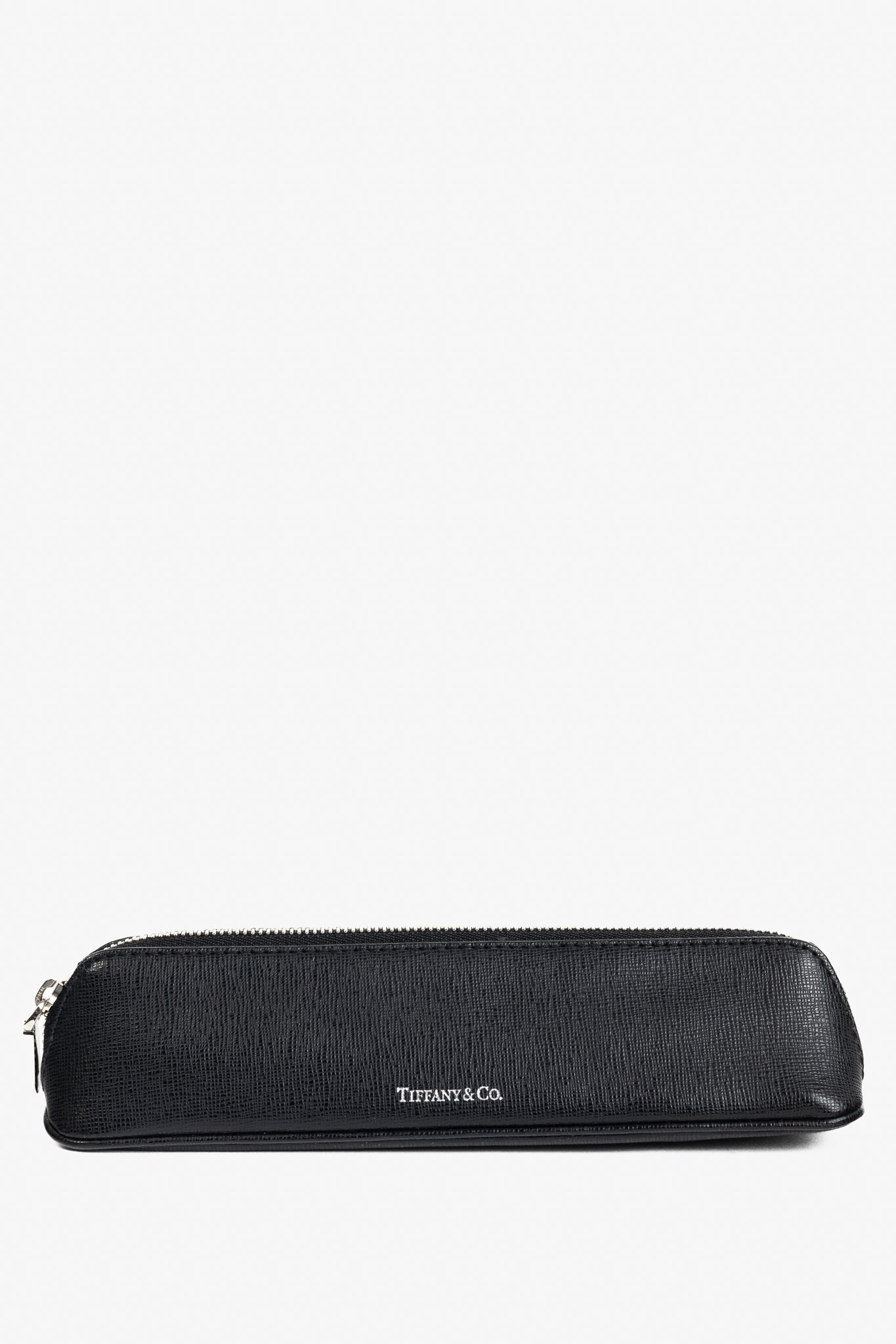 Tiffany & Co. Black Saffiano Leather Pencil Case