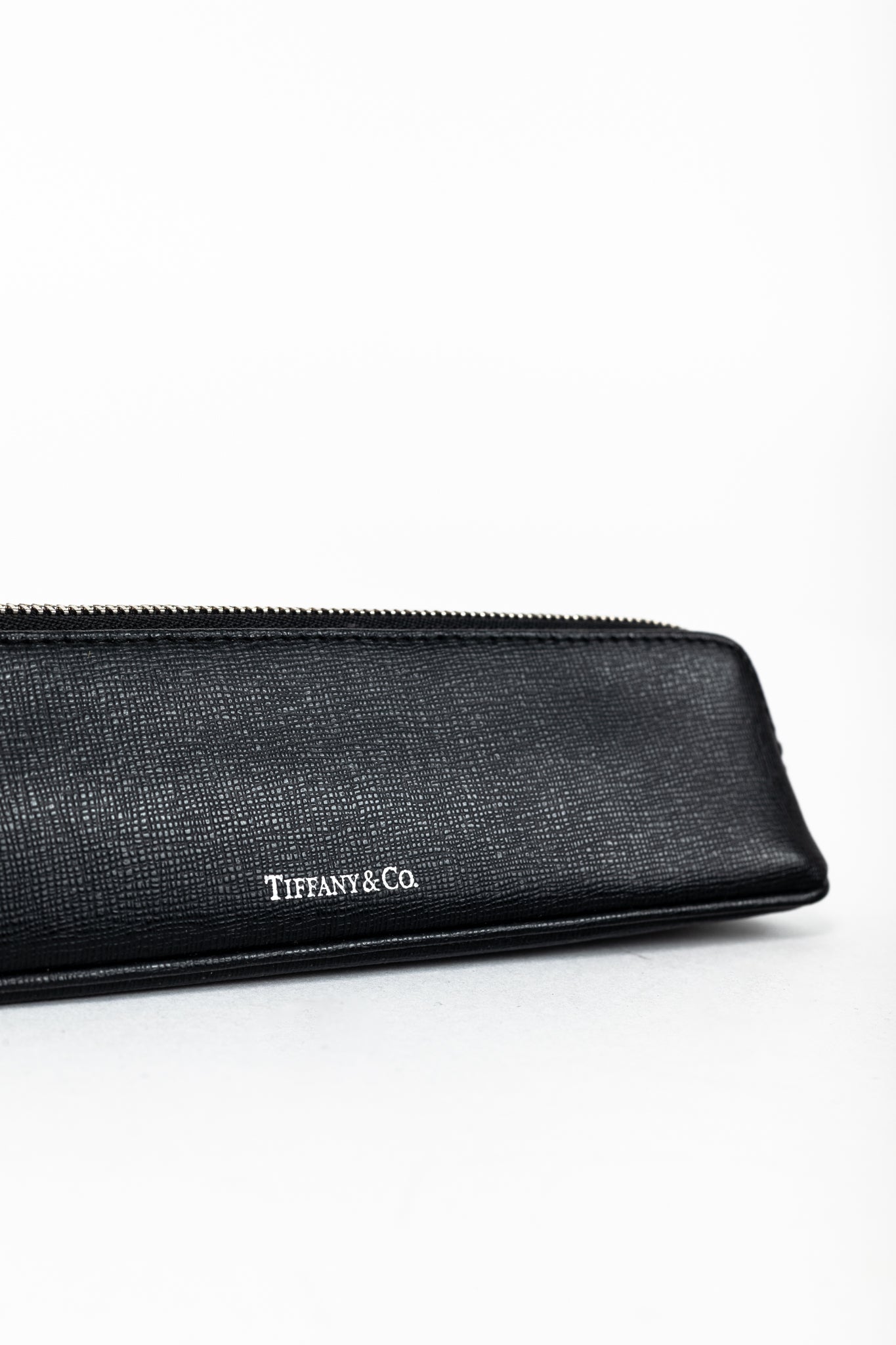 Tiffany & Co. Black Saffiano Leather Pencil Case
