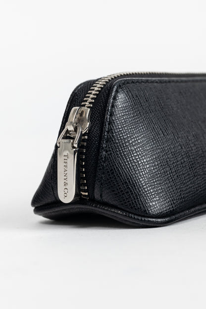 Tiffany & Co. Black Saffiano Leather Pencil Case
