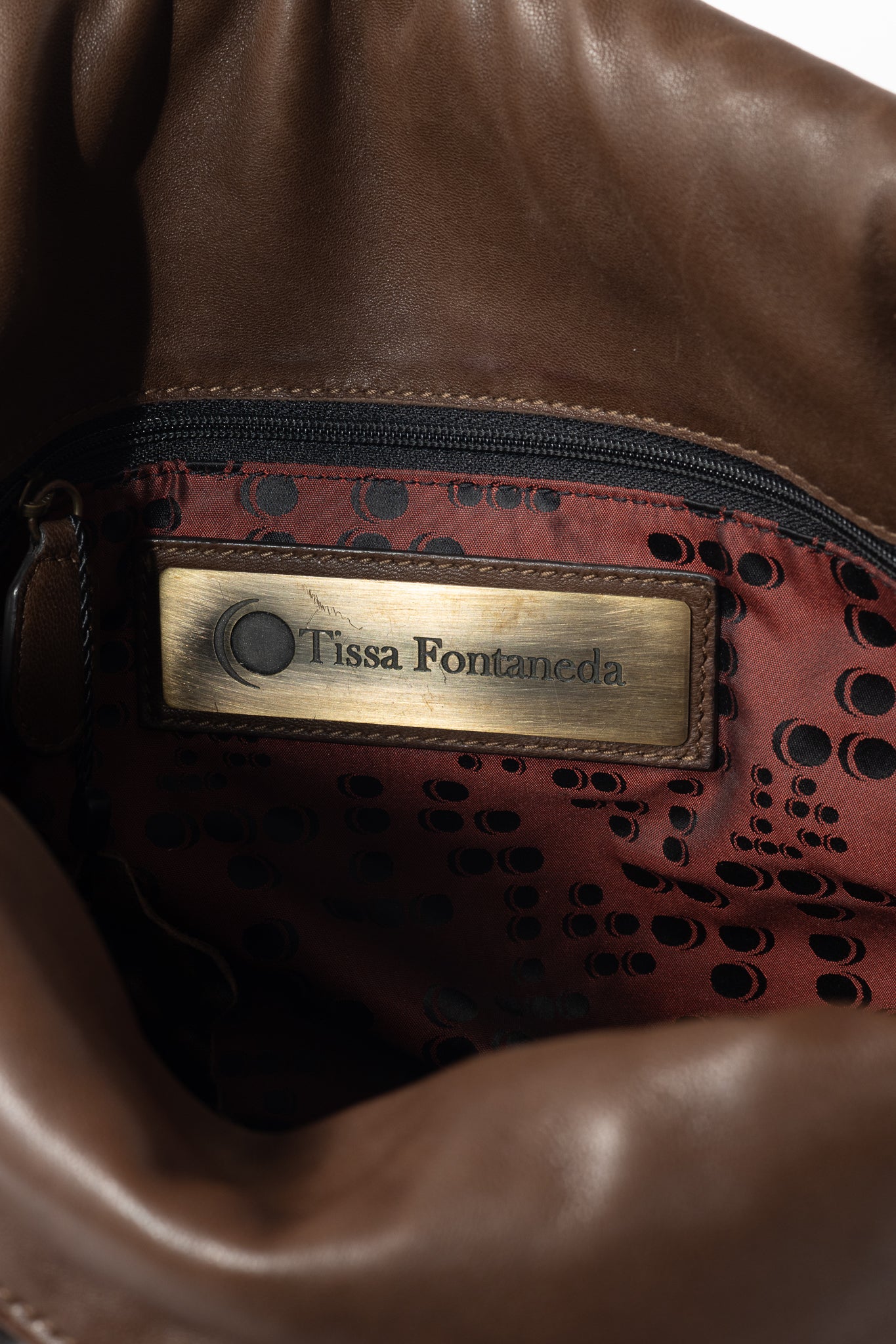 Tissa Fontaneda Biker Chic Cafe Bubble Leather Crossbody