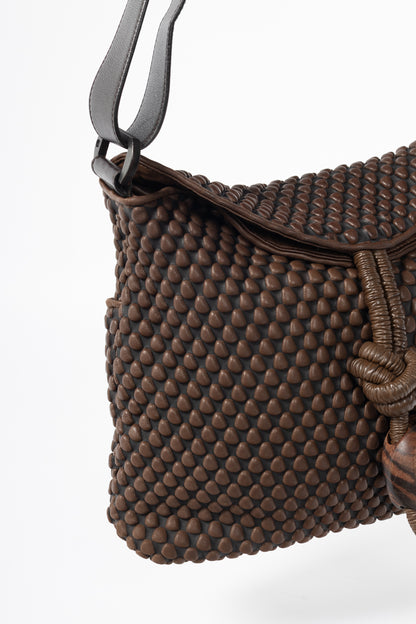 Tissa Fontaneda Biker Chic Cafe Bubble Leather Crossbody
