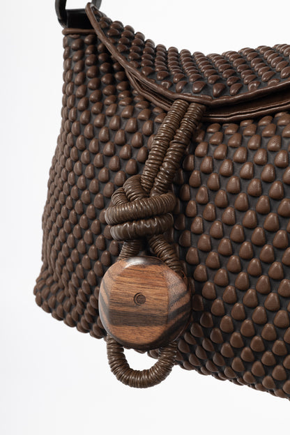 Tissa Fontaneda Biker Chic Cafe Bubble Leather Crossbody