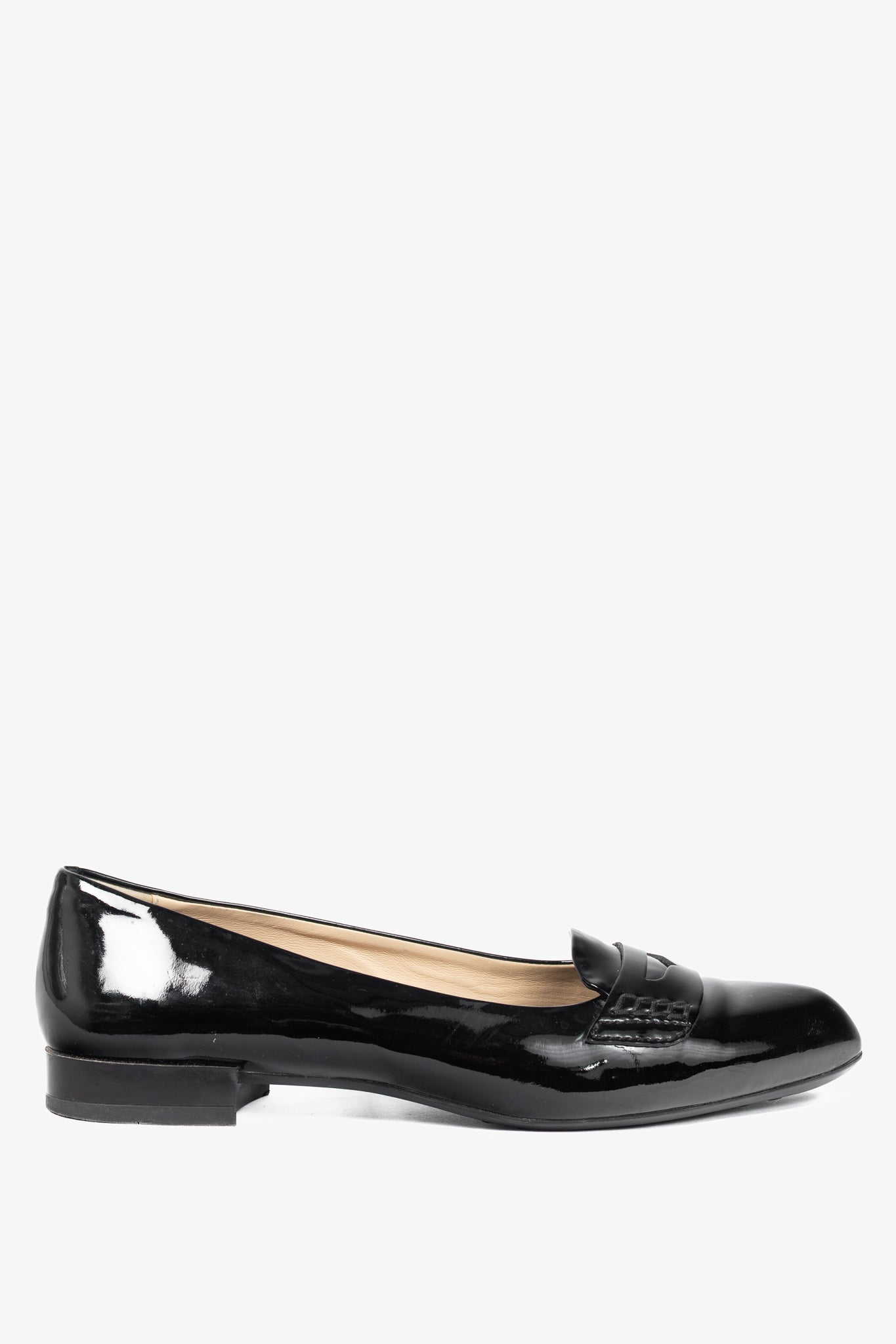 Tod’s Black Patent-Leather Pointed-Toe Penny Loafers
