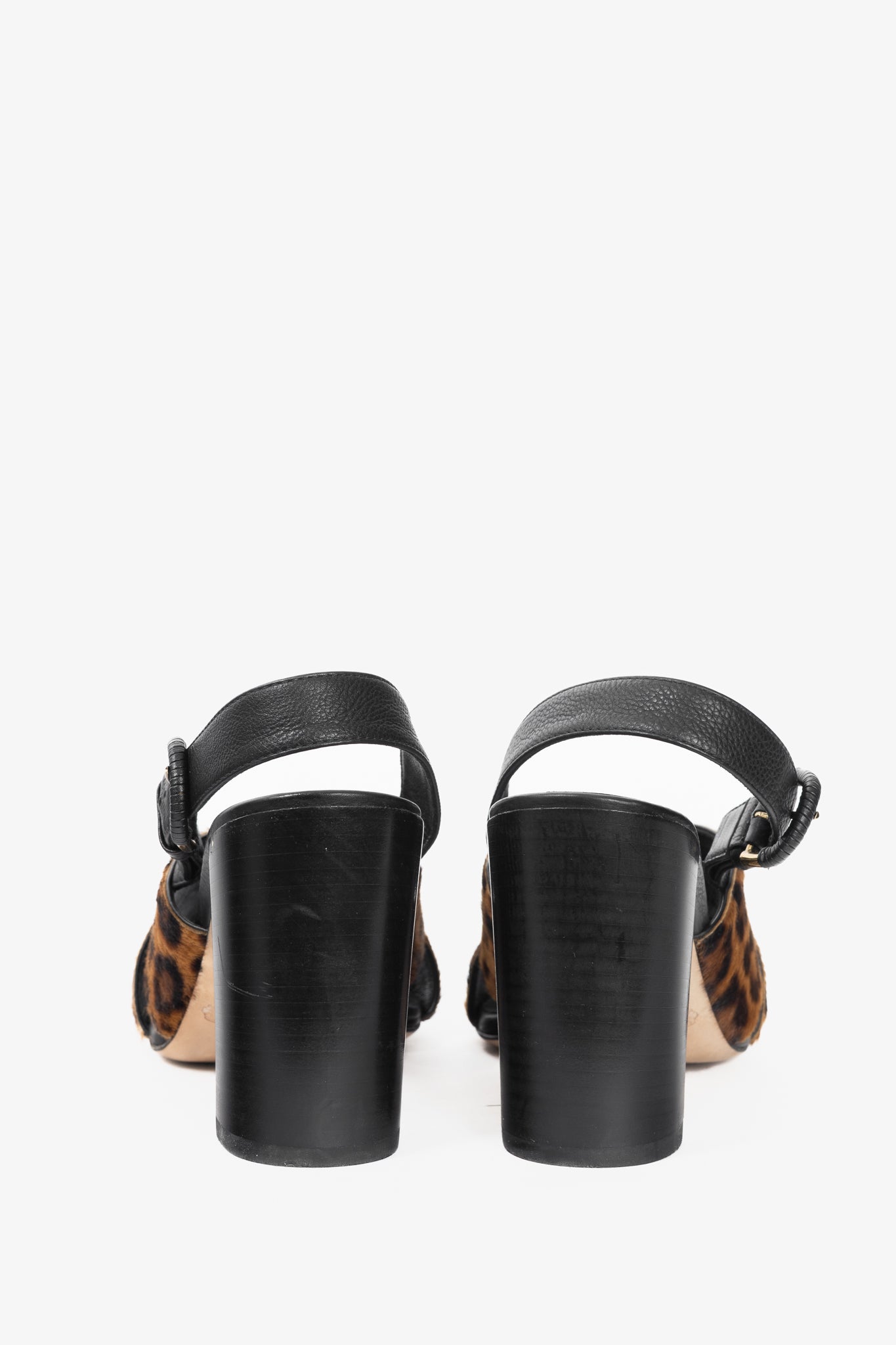 Tod's Leopard-Print Pony Hair Criss-Cross Sandals