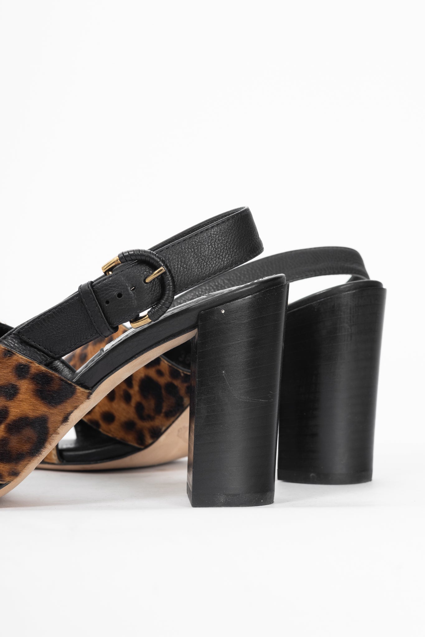Tod's Leopard-Print Pony Hair Criss-Cross Sandals