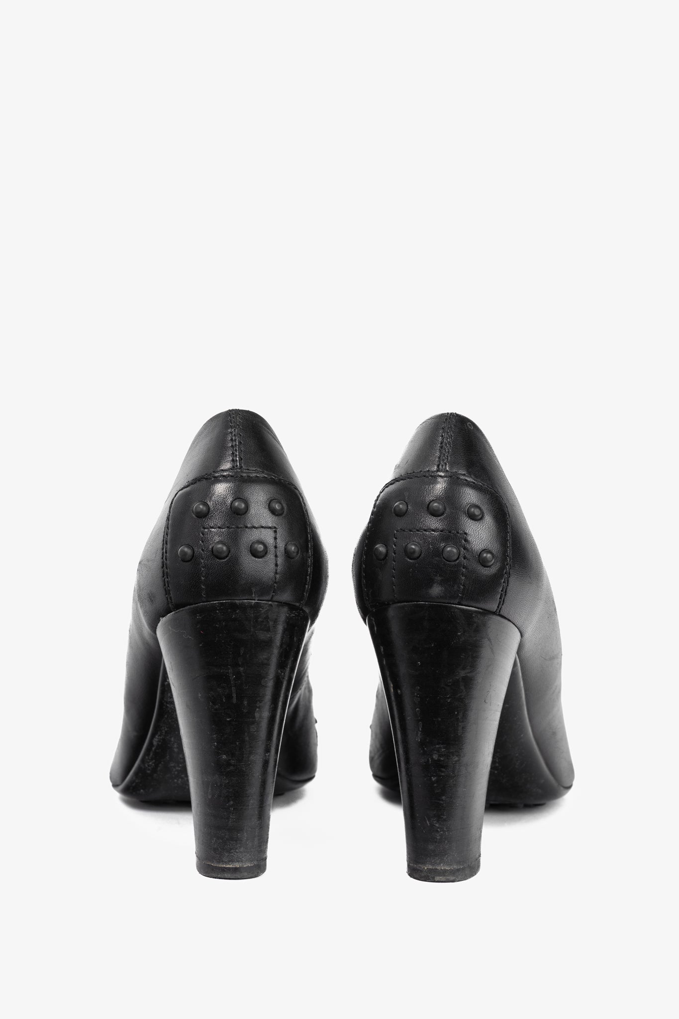 Tod’s Black Leather Horsebit Pumps