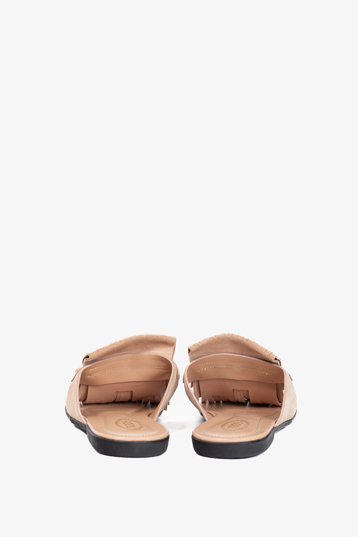 Tod's Sand Gomma Fringed Tassel Flat Thong Sandals