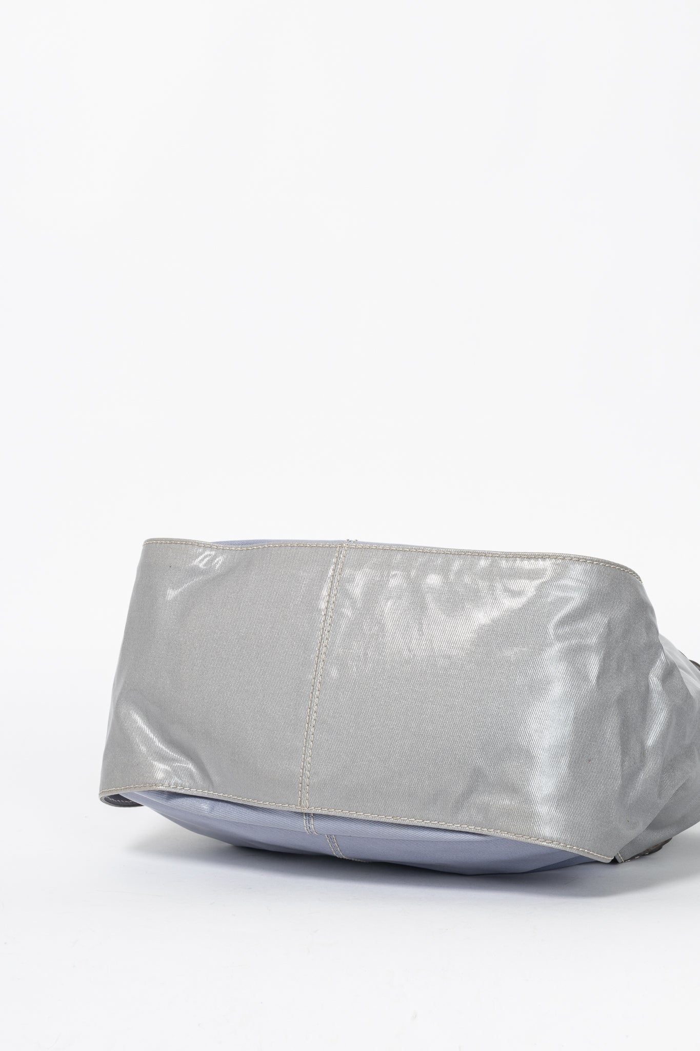 Tod's G-Line Blue & Grey Coated Canvas 2-Way Tote