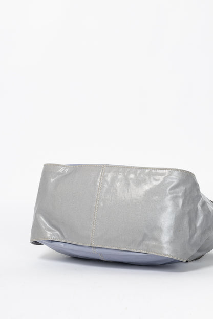 Tod's G-Line Blue & Grey Coated Canvas 2-Way Tote