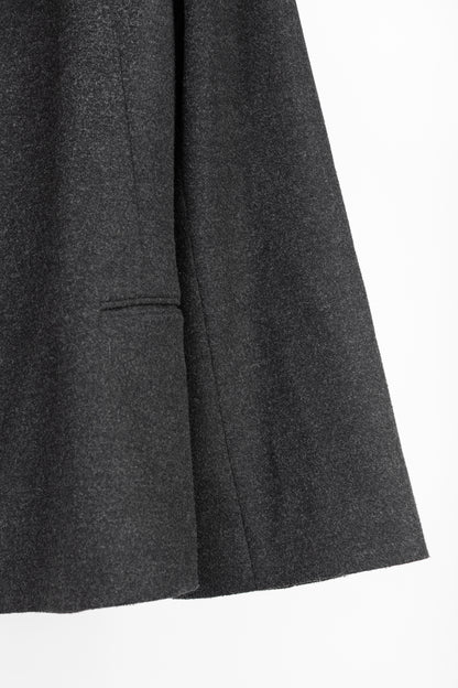 Toteme Bonce Dark Grey Melange Wool-Blend Open Blazer