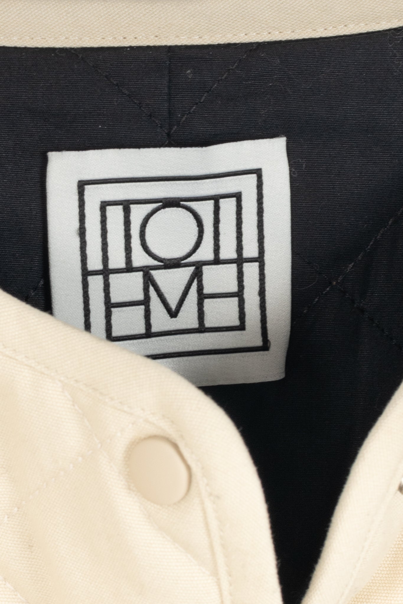 Toteme Light Hay Oversized Quilted Cotton Canvas Jacket