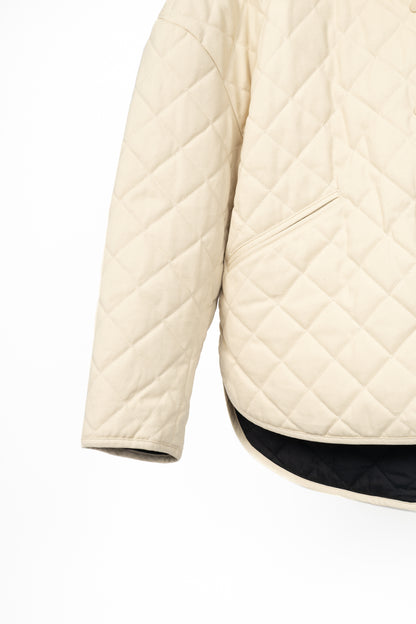 Toteme Light Hay Oversized Quilted Cotton Canvas Jacket