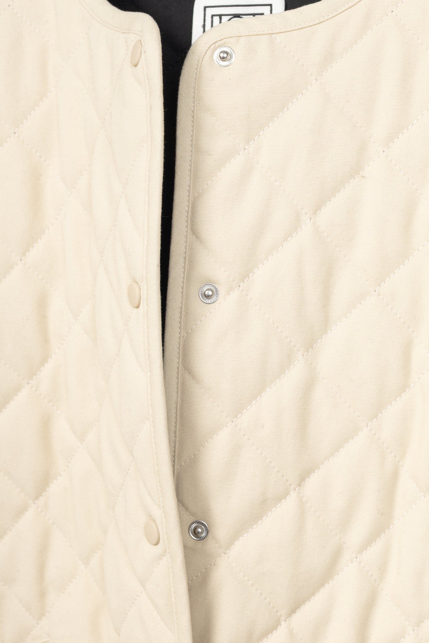 Toteme Light Hay Oversized Quilted Cotton Canvas Jacket