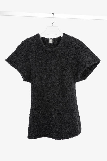 Toteme Espera Black Merino Wool & Mohair Knit