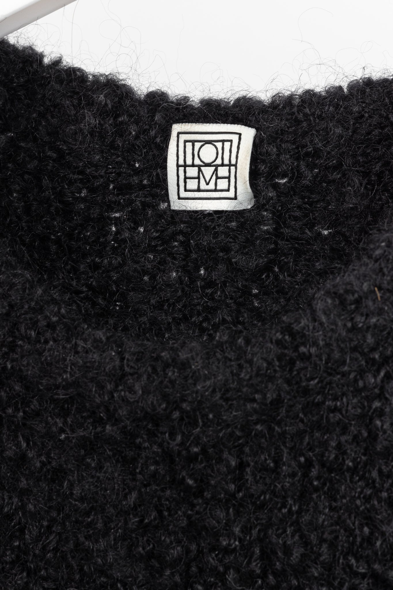 Toteme Espera Black Merino Wool & Mohair Knit