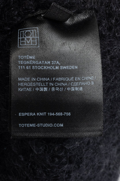 Toteme Espera Black Merino Wool & Mohair Knit