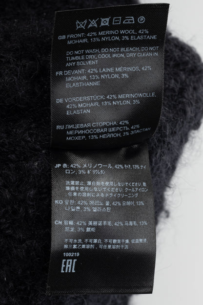 Toteme Espera Black Merino Wool & Mohair Knit