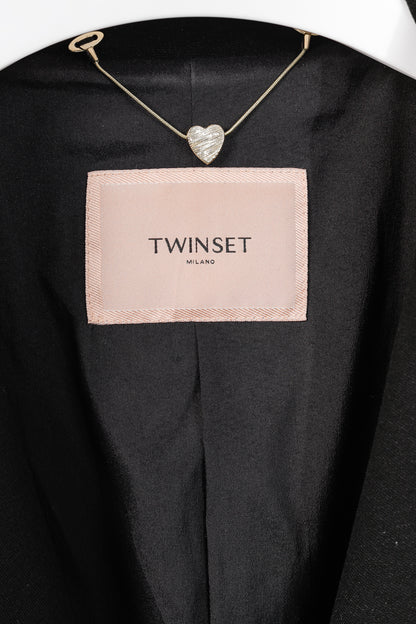 Twinset Black Ponte Long Oversized Blazer