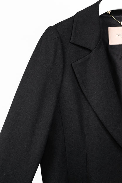 Twinset Black Ponte Long Oversized Blazer