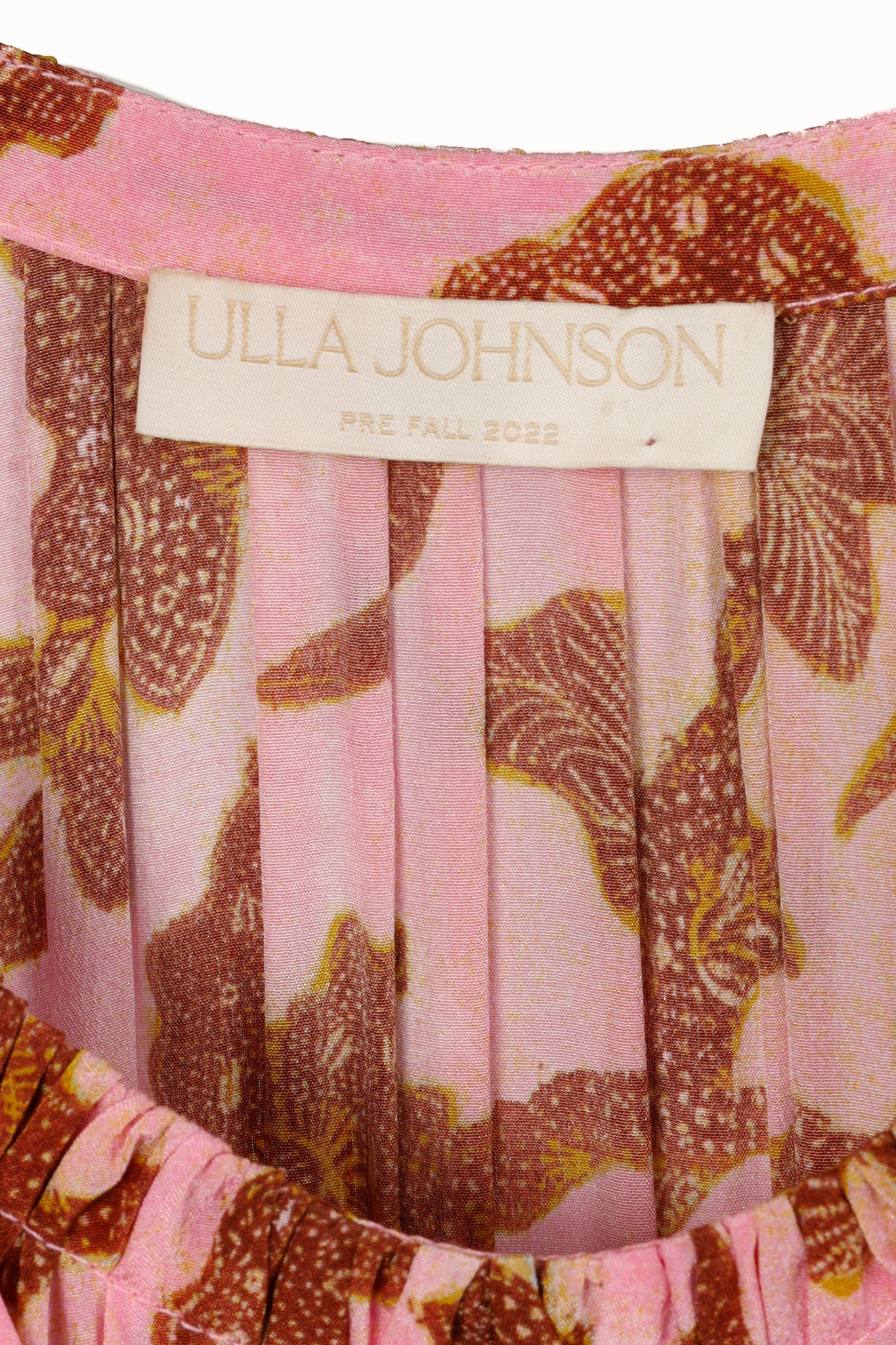 Ulla Johnson Sefia Hibiscus Floral Long-Sleeve Pleated Mini Dress