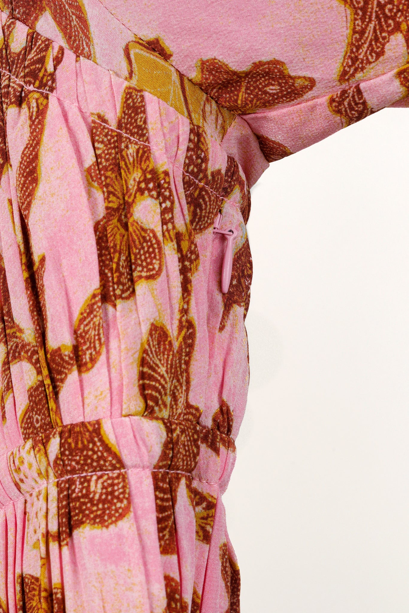 Ulla Johnson Sefia Hibiscus Floral Long-Sleeve Pleated Mini Dress