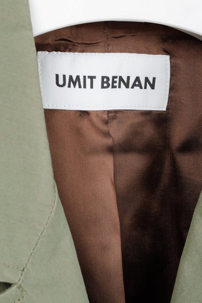 Umit Benan SS/16 Runway Green Belted Cargo Trench Coat