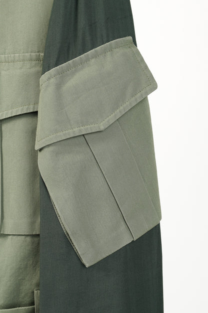 Umit Benan SS/16 Runway Green Belted Cargo Trench Coat