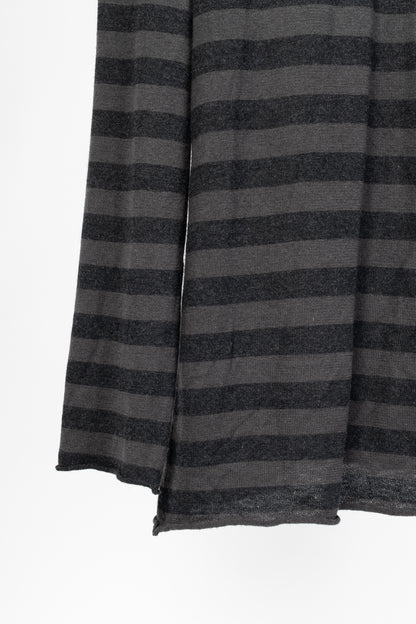 Undercover Grey & Black Striped Silk & Cashmere Pullover