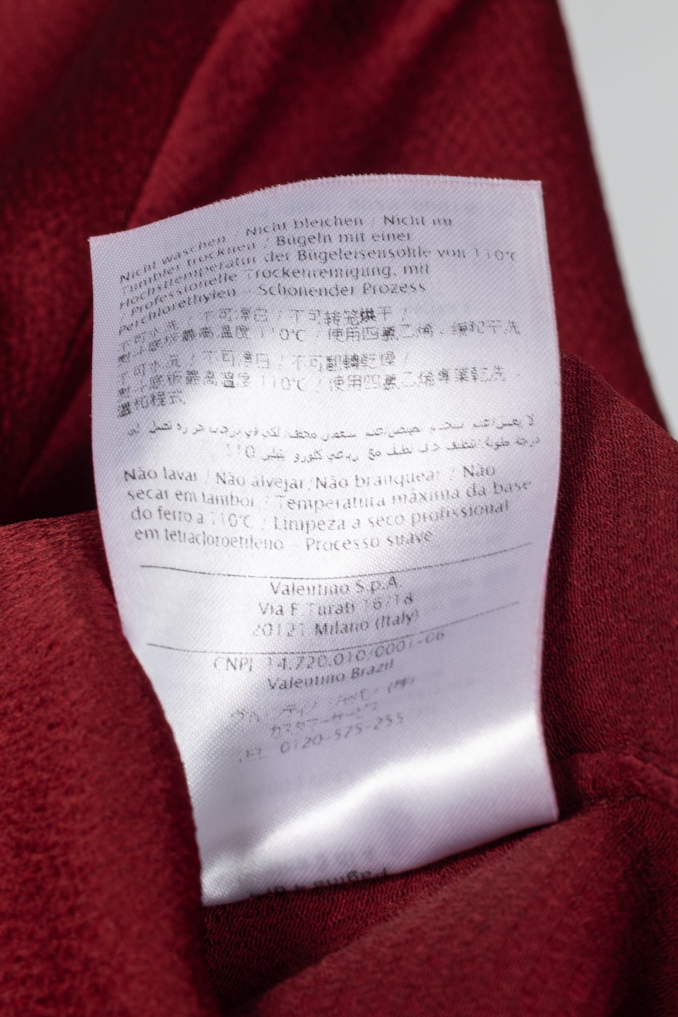 Valentino Red Envers-Satin Swing Dress