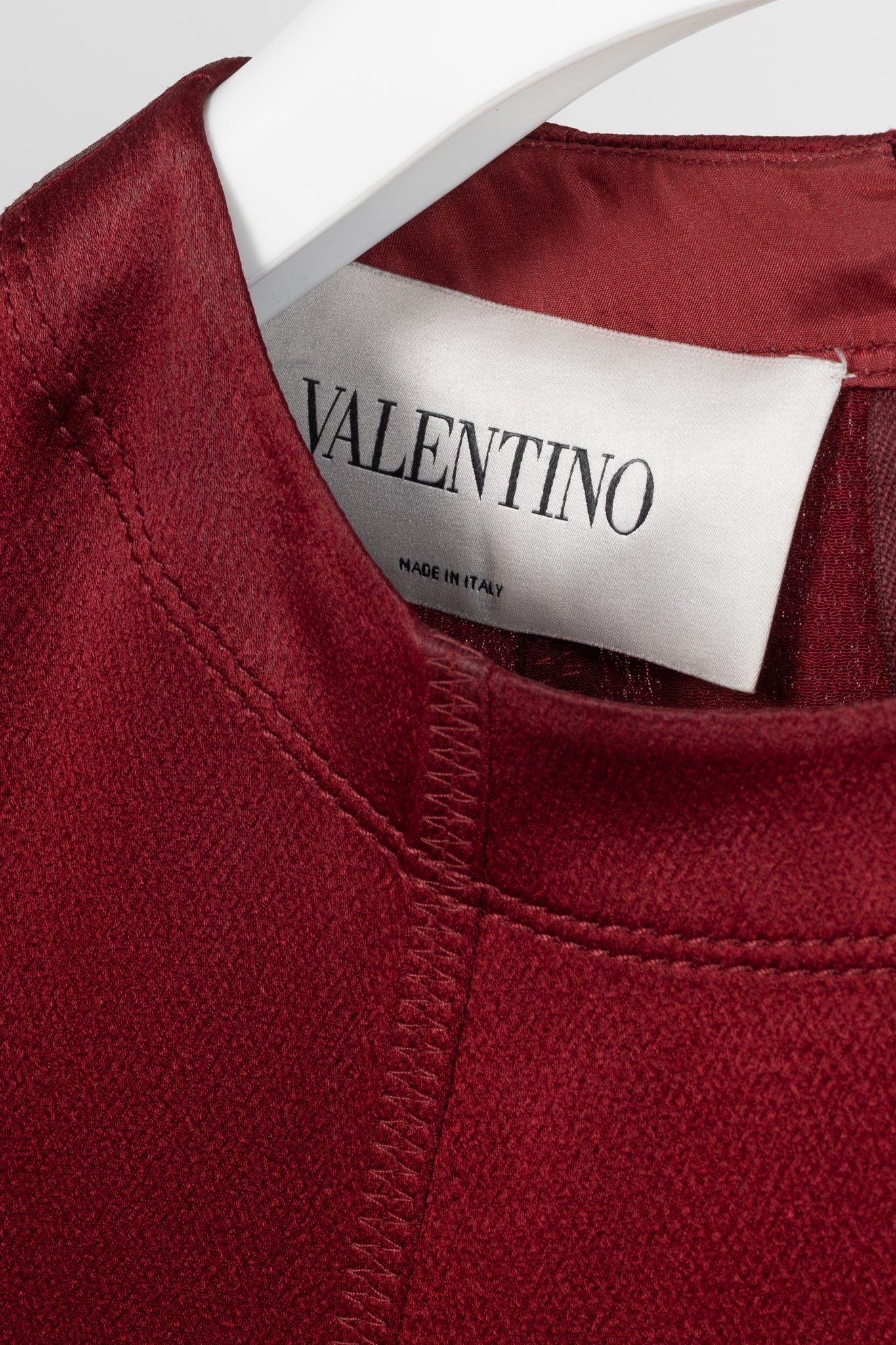 Valentino Red Envers-Satin Swing Dress