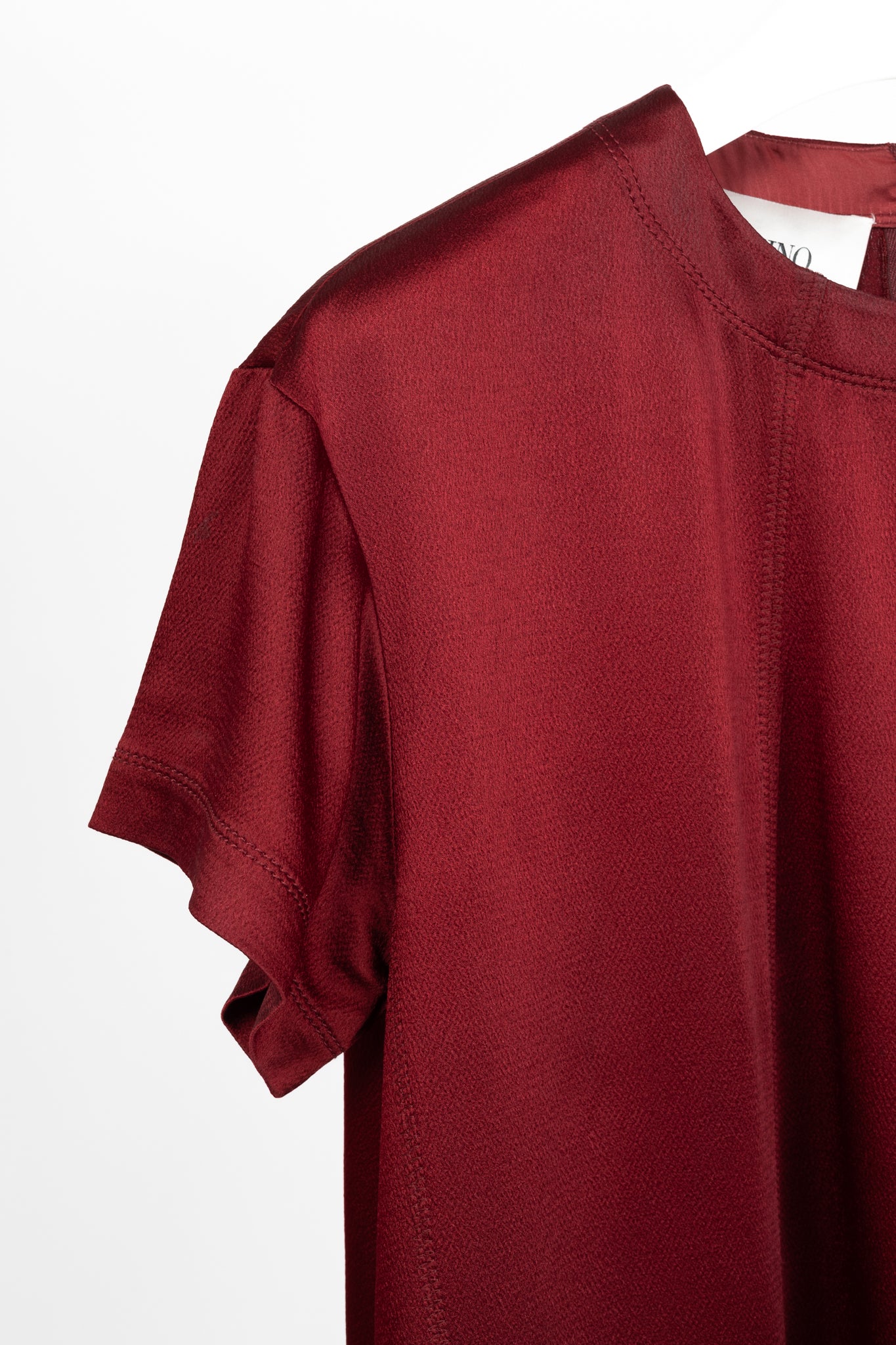 Valentino Red Envers-Satin Swing Dress