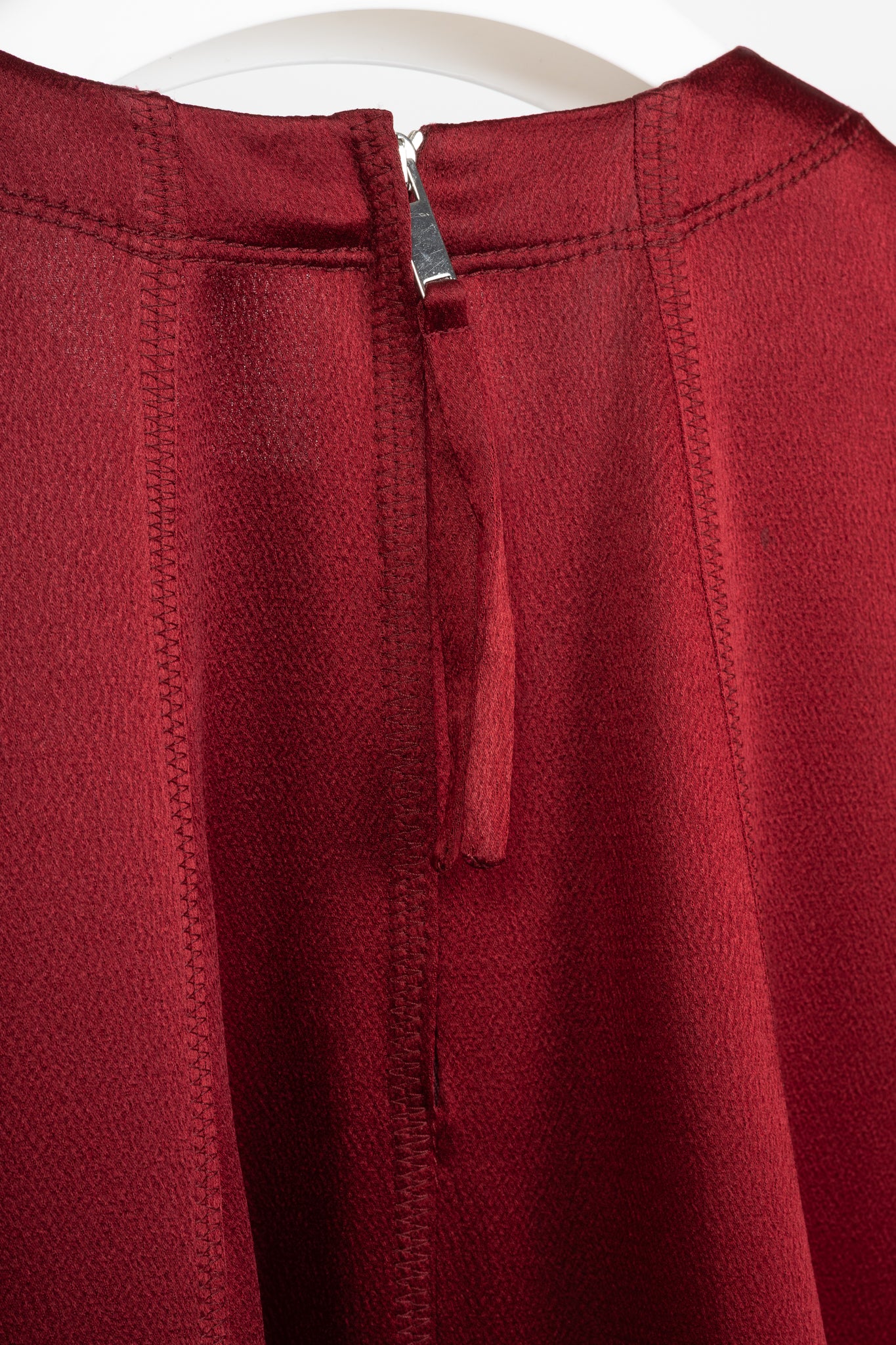 Valentino Red Envers-Satin Swing Dress