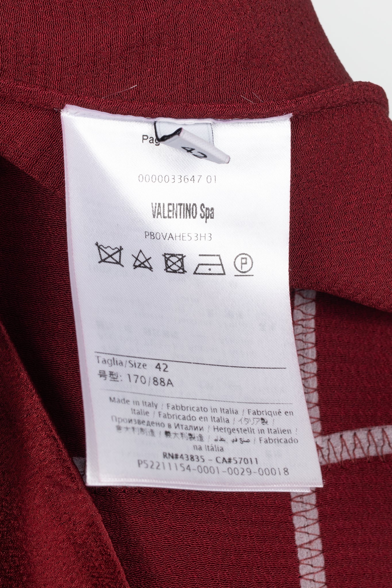 Valentino Red Envers-Satin Swing Dress