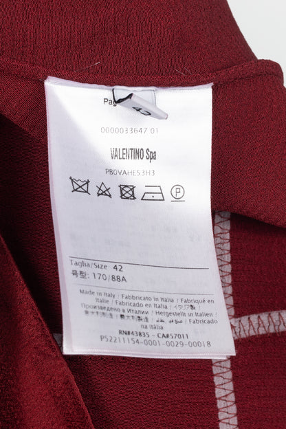 Valentino Red Envers-Satin Swing Dress