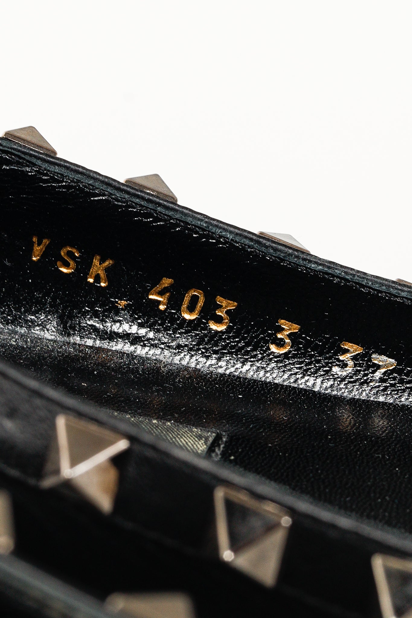 Valentino Garavani Nero Rockstud Noir Leather Flats