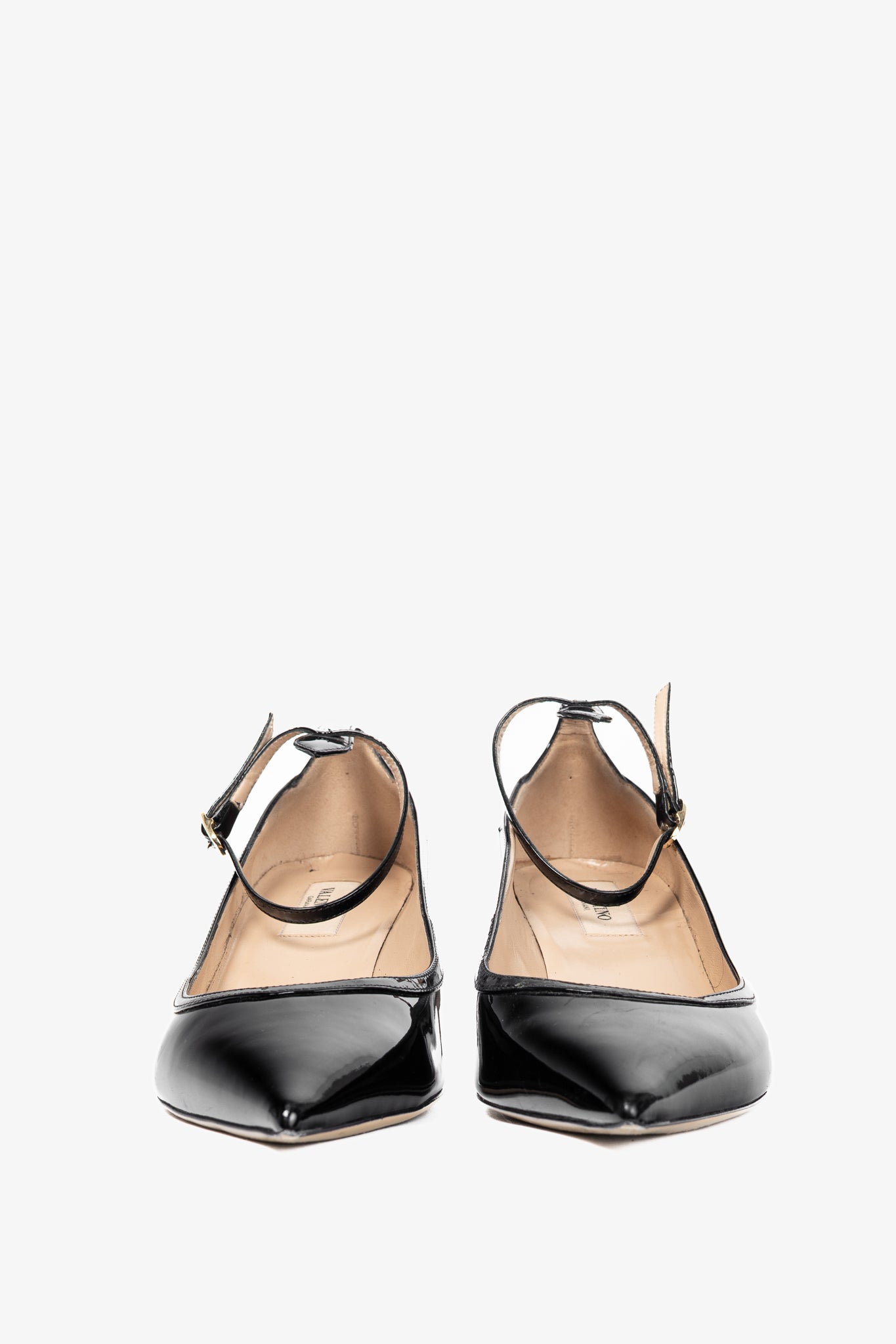 Valentino Garavani Nero Patent-Leather Mary-Jane Pumps