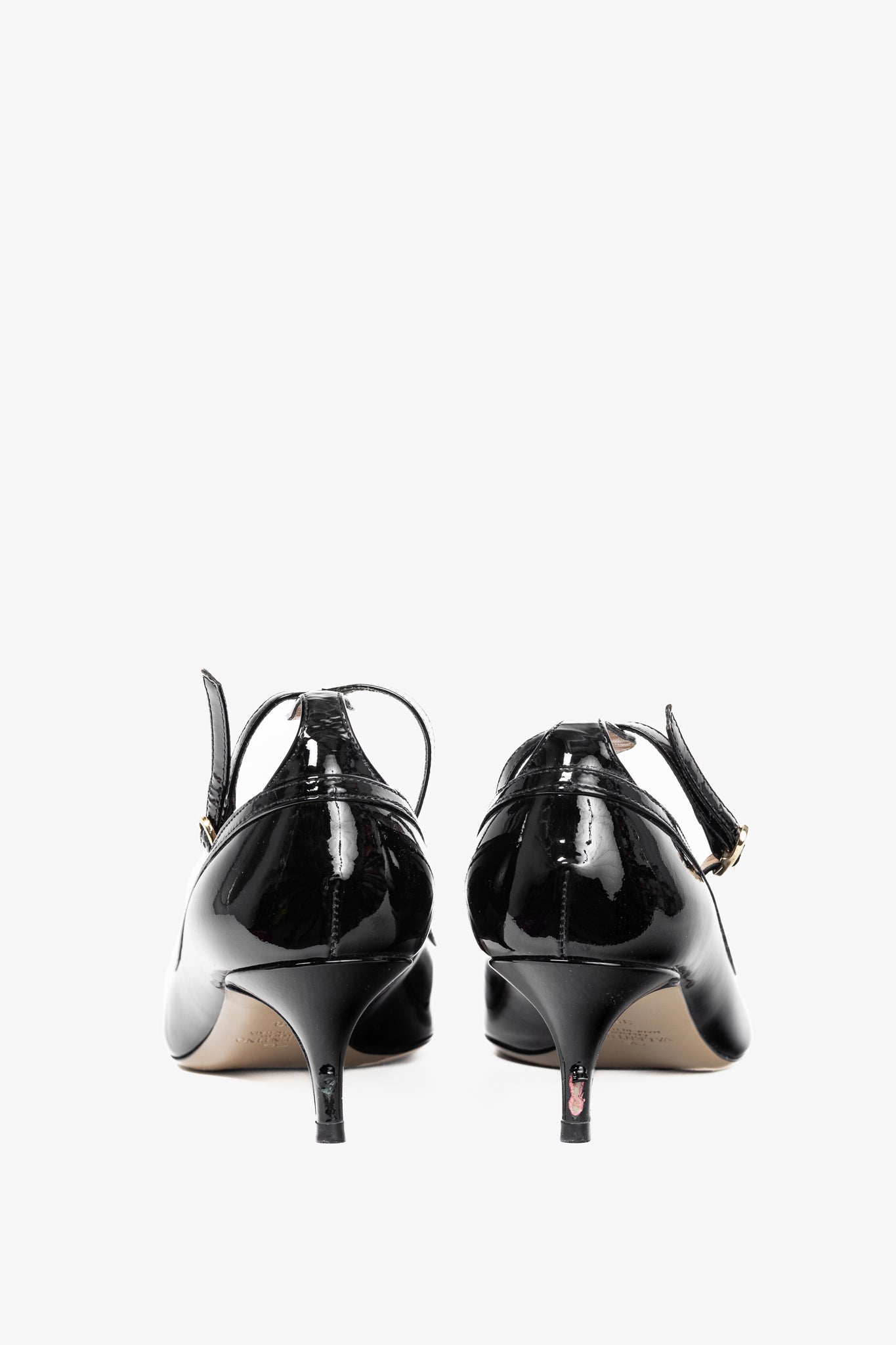 Valentino Garavani Nero Patent-Leather Mary-Jane Pumps