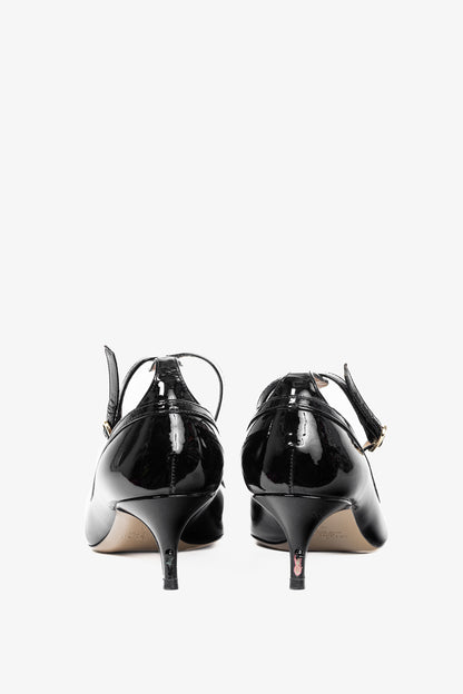 Valentino Garavani Nero Patent-Leather Mary-Jane Pumps