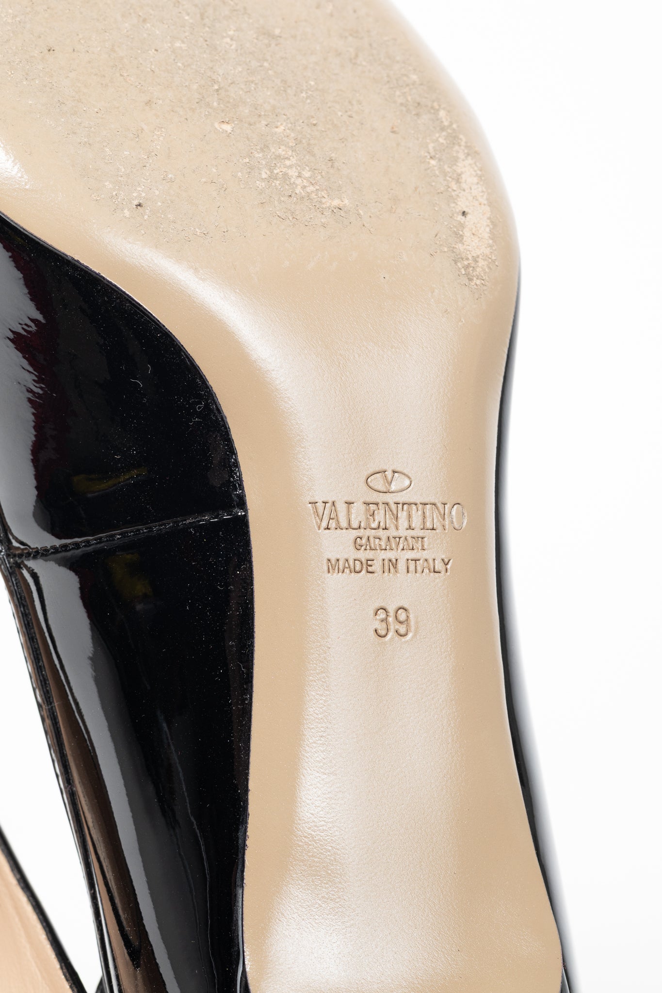Valentino Garavani Nero Patent-Leather Mary-Jane Pumps