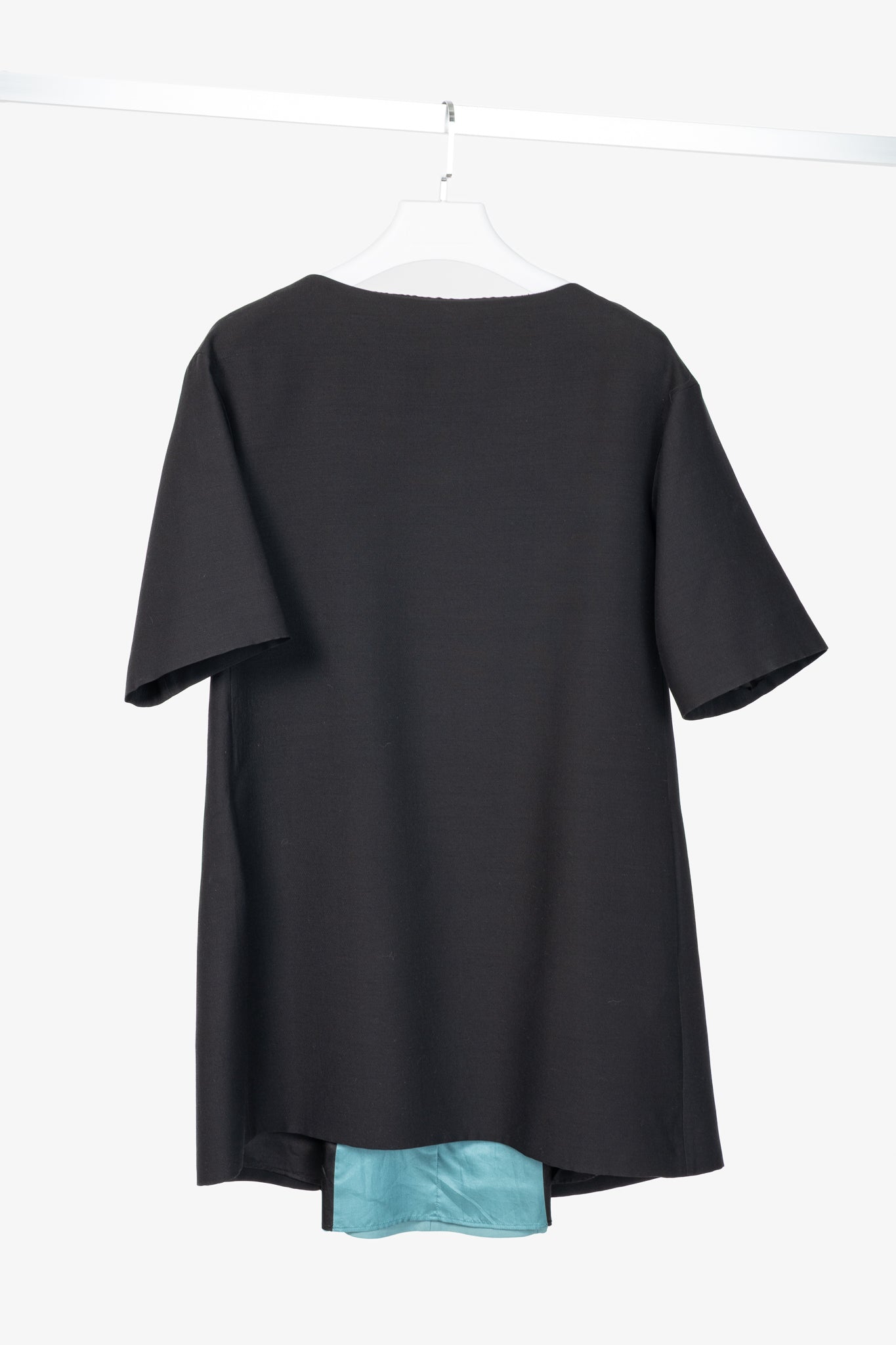 Valentino Black Wool & Silk Cady Bow-Back Mini Dress