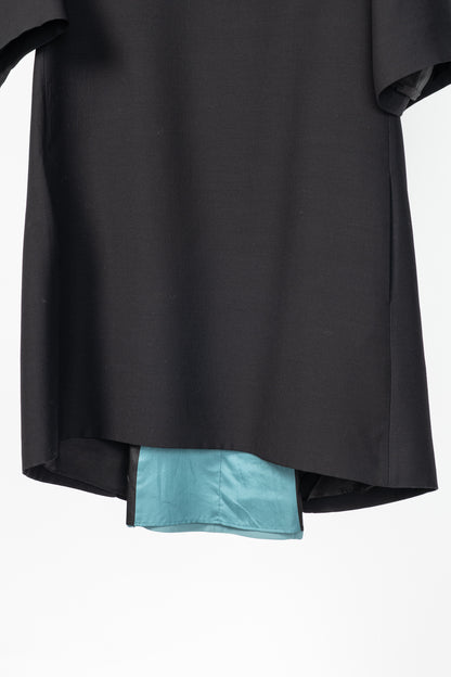 Valentino Black Wool & Silk Cady Bow-Back Mini Dress