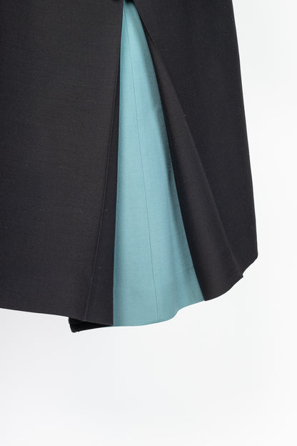 Valentino Black Wool & Silk Cady Bow-Back Mini Dress