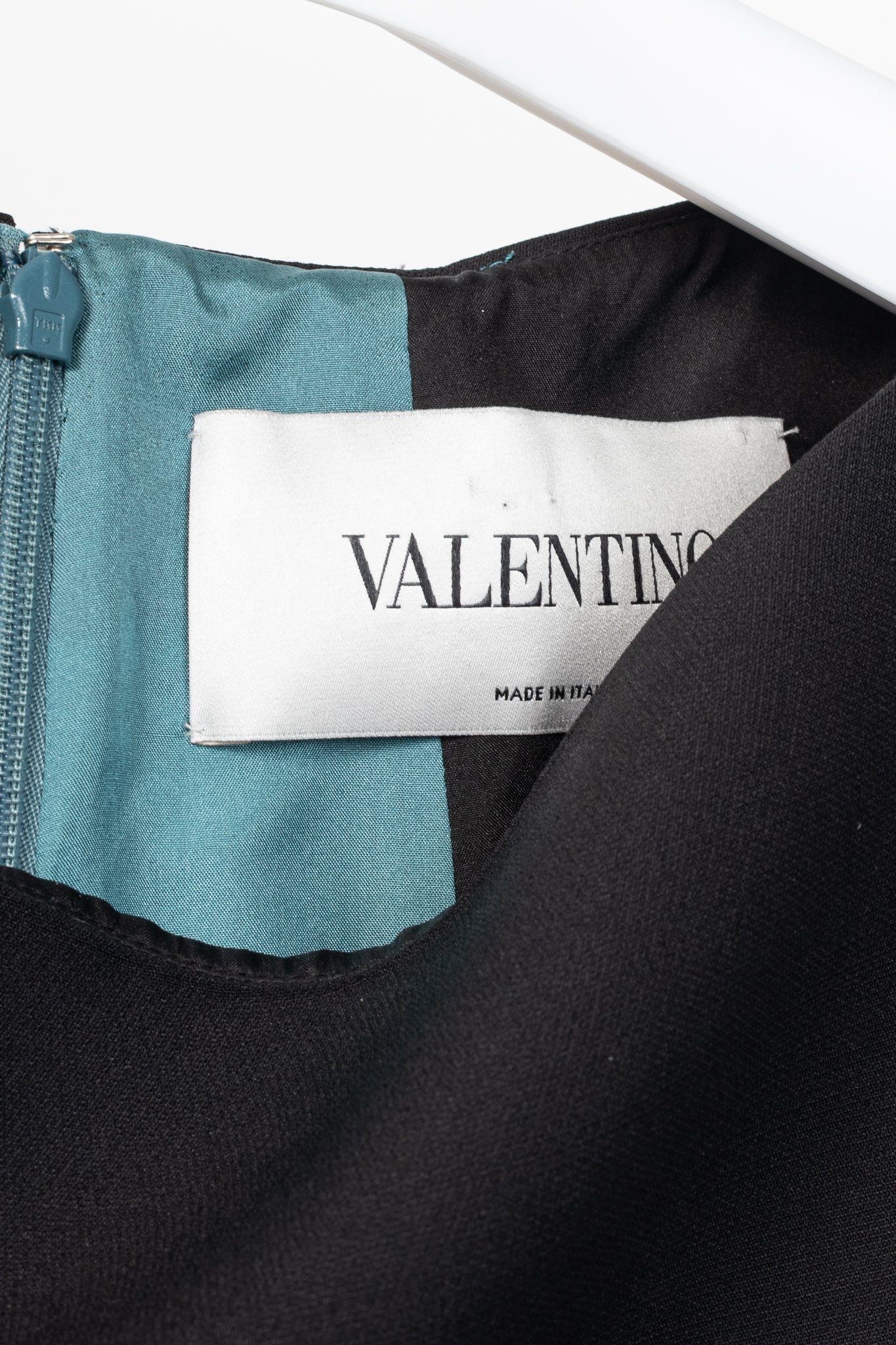 Valentino Black Wool & Silk Cady Bow-Back Mini Dress