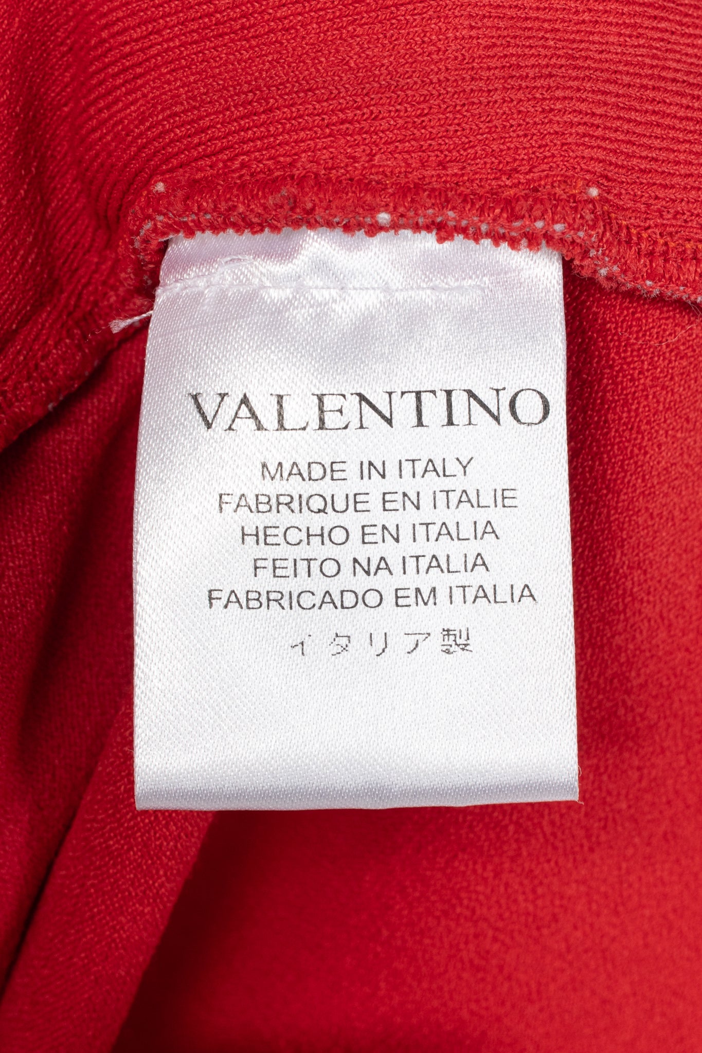 Valentino Red Viscose-Knit Bow-Waist Cardigan