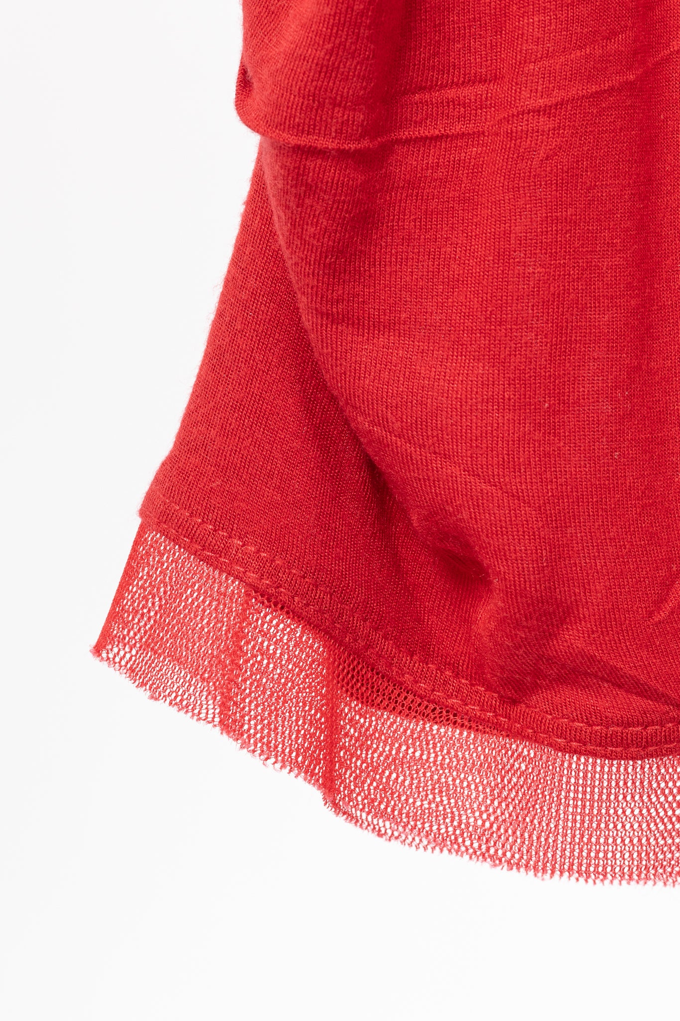 Valentino T-Shirt Couture Red Jersey Rosette Flutter-Sleeve T-Shirt